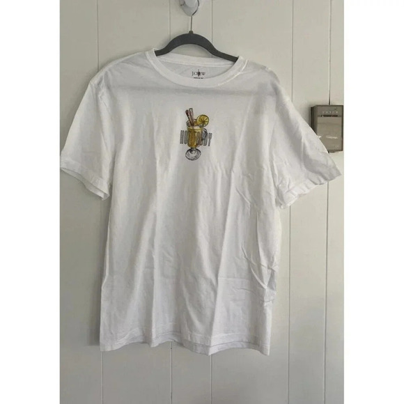 NWT J Crew Men's Made in USA Hot Toddy Holiday Winter Cocktail Graphic T Shirt - Picture 2 of 3